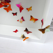 Load image into Gallery viewer, Watercolour Butterfly collage in Orange and Gold