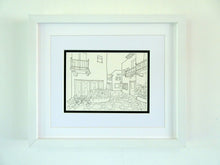 Load image into Gallery viewer, Line drawing of Burgau, Portugal (2)