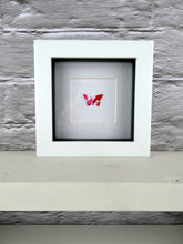 Load image into Gallery viewer, Red and White framed butterfly (B9)
