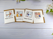 Load image into Gallery viewer, Hand drawn Greetings Card (Boy playing football)