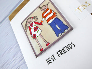 Hand drawn Greetings Card (Best Friends)