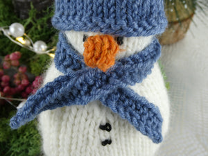 Knitted Christmas Snowman decoration