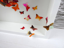 Load image into Gallery viewer, Watercolour Butterfly collage in Orange