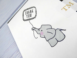 Hand drawn Greetings Card (Thank you elephant)
