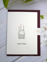 Load image into Gallery viewer, Hand drawn Greetings Card (Cup Cake)