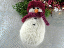 Load image into Gallery viewer, Knitted Christmas Snowman decoration