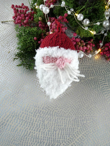 Cute knitted Christmas tree decoration