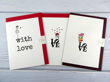 Load image into Gallery viewer, Hand drawn Greetings Card (Love with umbrella)