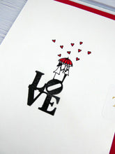 Load image into Gallery viewer, Hand drawn Greetings Card (Love with umbrella)