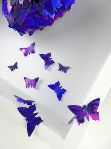 Watercolour Butterfly collage in Purple