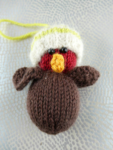 Knitted Christmas Robin decoration