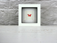 Load image into Gallery viewer, Red and White framed butterfly (B8)