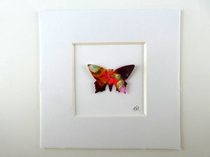 Gold and Rust framed butterfly (B1)