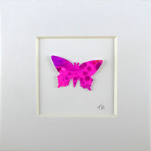 Load image into Gallery viewer, Bright Pink framed butterfly (B3)