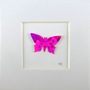 Bright Pink framed butterfly (B3)
