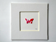 Load image into Gallery viewer, Red and White framed butterfly (B9)