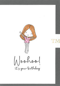 Hand drawn Greetings Card, Woohoo its your Birthday