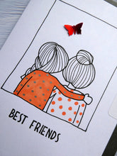 Load image into Gallery viewer, Hand drawn Greetings Card for your Best Friend