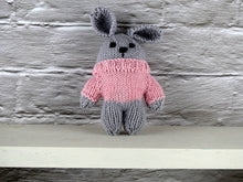 Load image into Gallery viewer, Small teddy in pink jumper.