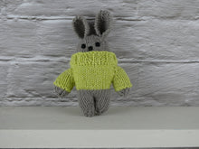 Load image into Gallery viewer, Small teddy in green jumper.