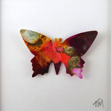 Load image into Gallery viewer, Gold and Rust framed butterfly (B1)