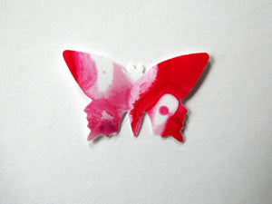 Red and White framed butterfly (B9)