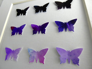 9 Purple Butterflies