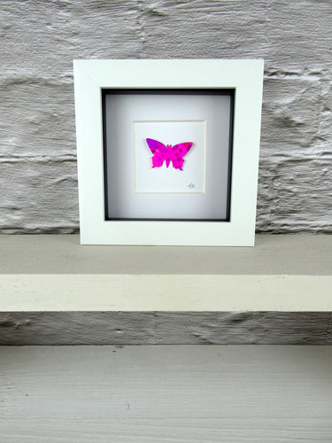 Bright Pink framed butterfly (B3)