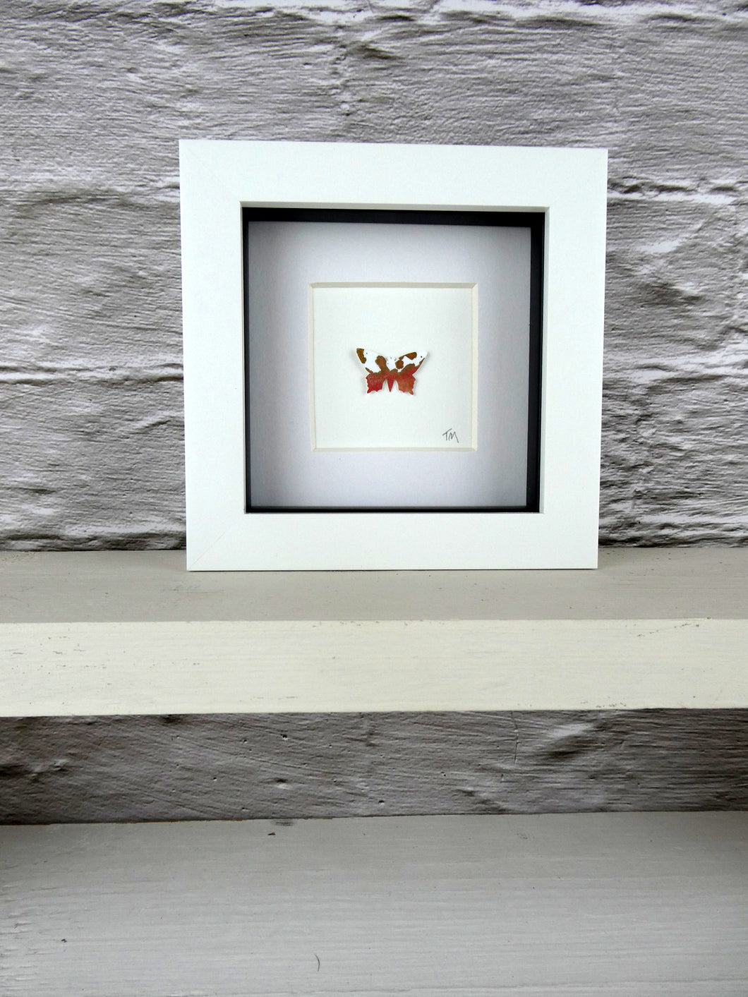 Rose gold framed butterfly (B2)