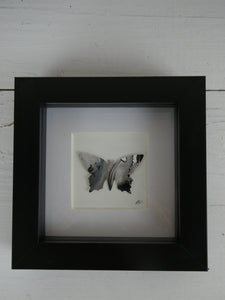 One framed butterfly (Black and Silver) B12