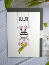 Load image into Gallery viewer, Hand drawn Greetings Card (Girl on swing)