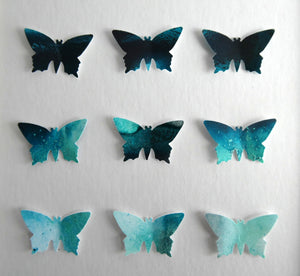 9 Emerald Butterflies